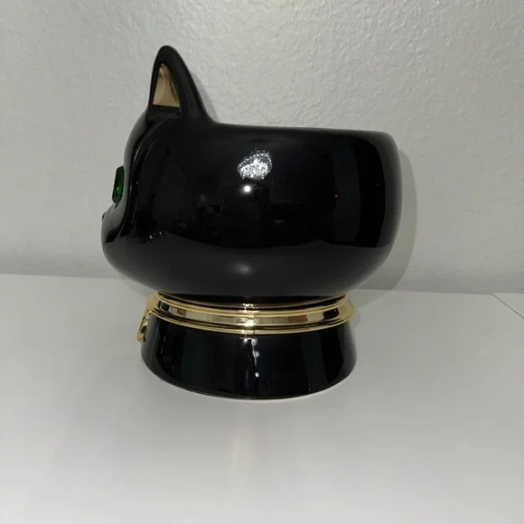 Bath & Body Works Halloween 2024 fancy black cat 3 wick candle holder decoration - Picture 5 of 6